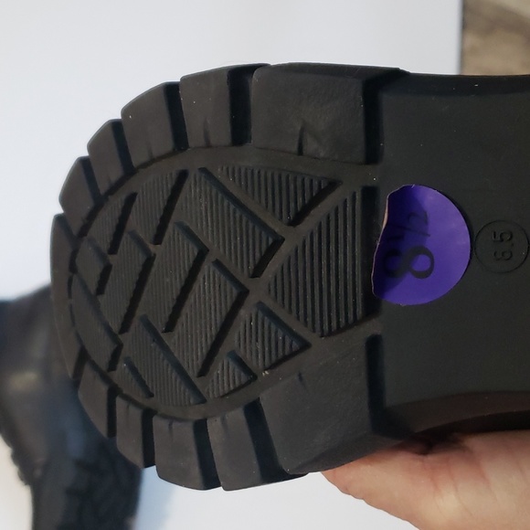 STEVE MADDEN ZANET BLACK LEATHER COMBAT STYLE BOOTS SZ 8.5 - Picture 7 of 11